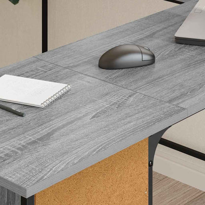 Desk Grey Sonoma 141x141x75 cm Engineered Wood