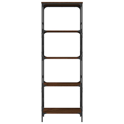 Bookcase 5-Tier Brown Oak 59x35x171 cm Engineered Wood