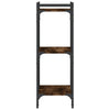 Bookcase 3-Tier Smoked Oak 15.7"x11.8"x33.9" Engineered Wood