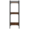 Bookcase 3-Tier Brown Oak 15.7"x11.8"x33.9" Engineered Wood