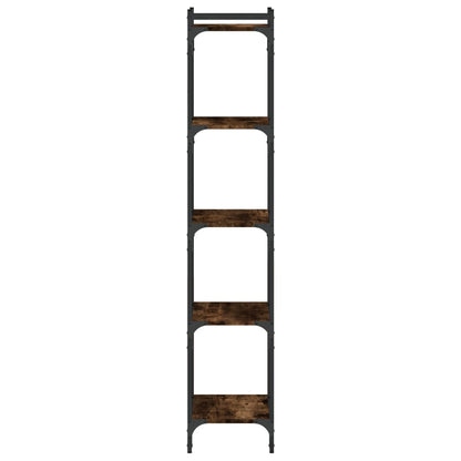 Bookcase 5-Tier Smoked Oak 40x30x154 cm Engineered Wood