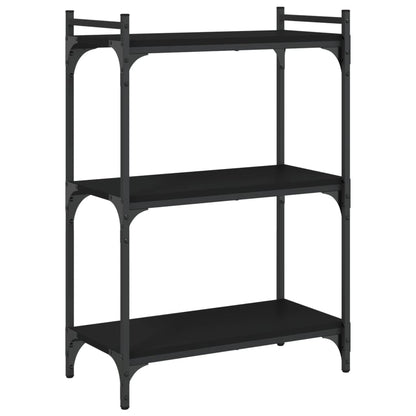 Bookcase Black Engineered wood, Metal 23.6 x 11.8 x 33.9 in