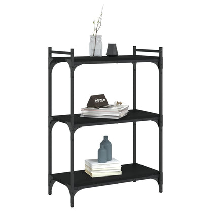 Bookcase Black Engineered wood, Metal 23.6 x 11.8 x 33.9 in