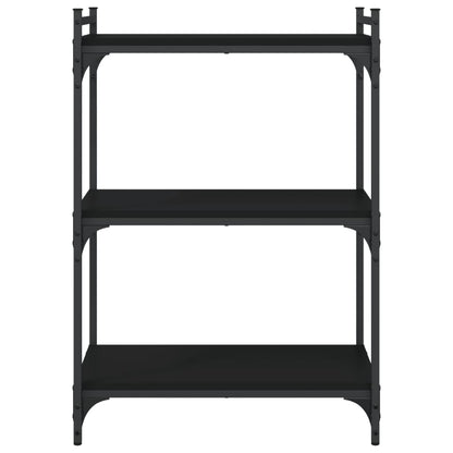 Bookcase Black Engineered wood, Metal 23.6 x 11.8 x 33.9 in