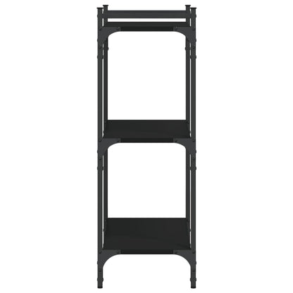 Bookcase Black Engineered wood, Metal 23.6 x 11.8 x 33.9 in
