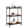 Bookcase 3-Tier Brown Oak 23.6"x11.8"x33.9" Engineered Wood