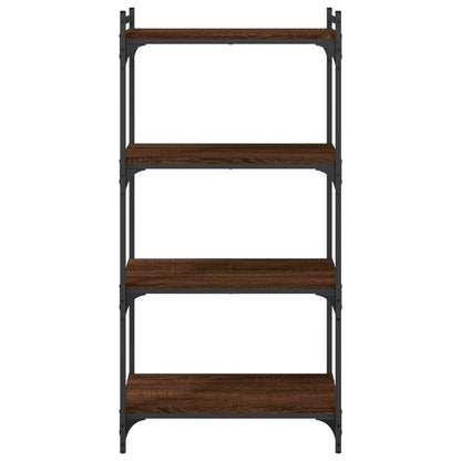 Bookcase 4-Tier Brown Oak 60x30x120 cm Engineered Wood