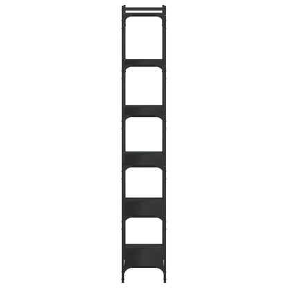 Bookcase 6-Tier Black 31.5"x11.8"x74" Engineered Wood