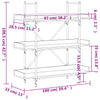 Bookcase 3-Tier Black 100x33x108.5 cm Engineered Wood