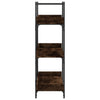 Bookcase 3-Tier Smoked Oak 100x33x108.5 cm Engineered Wood