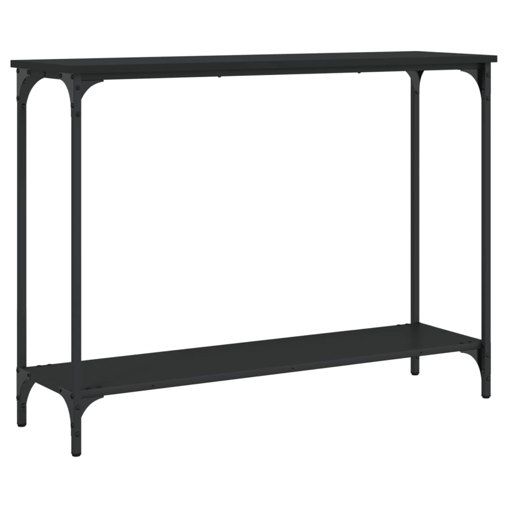 Console Table Black Engineered wood, Metal Standard