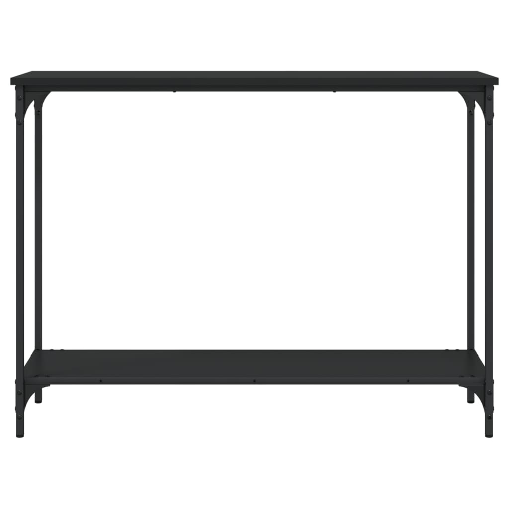 Console Table Black Engineered wood, Metal Standard