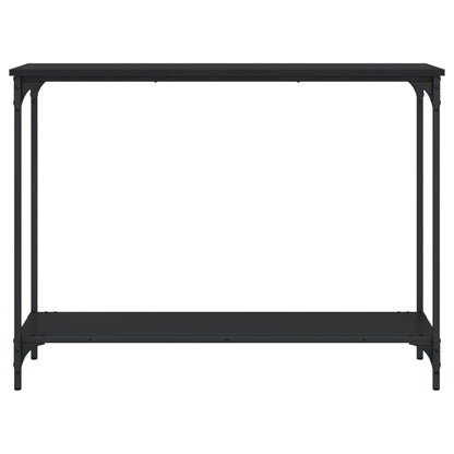 Console Table Black Engineered wood, Metal Standard