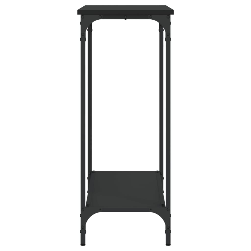 Console Table Black Engineered wood, Metal Standard