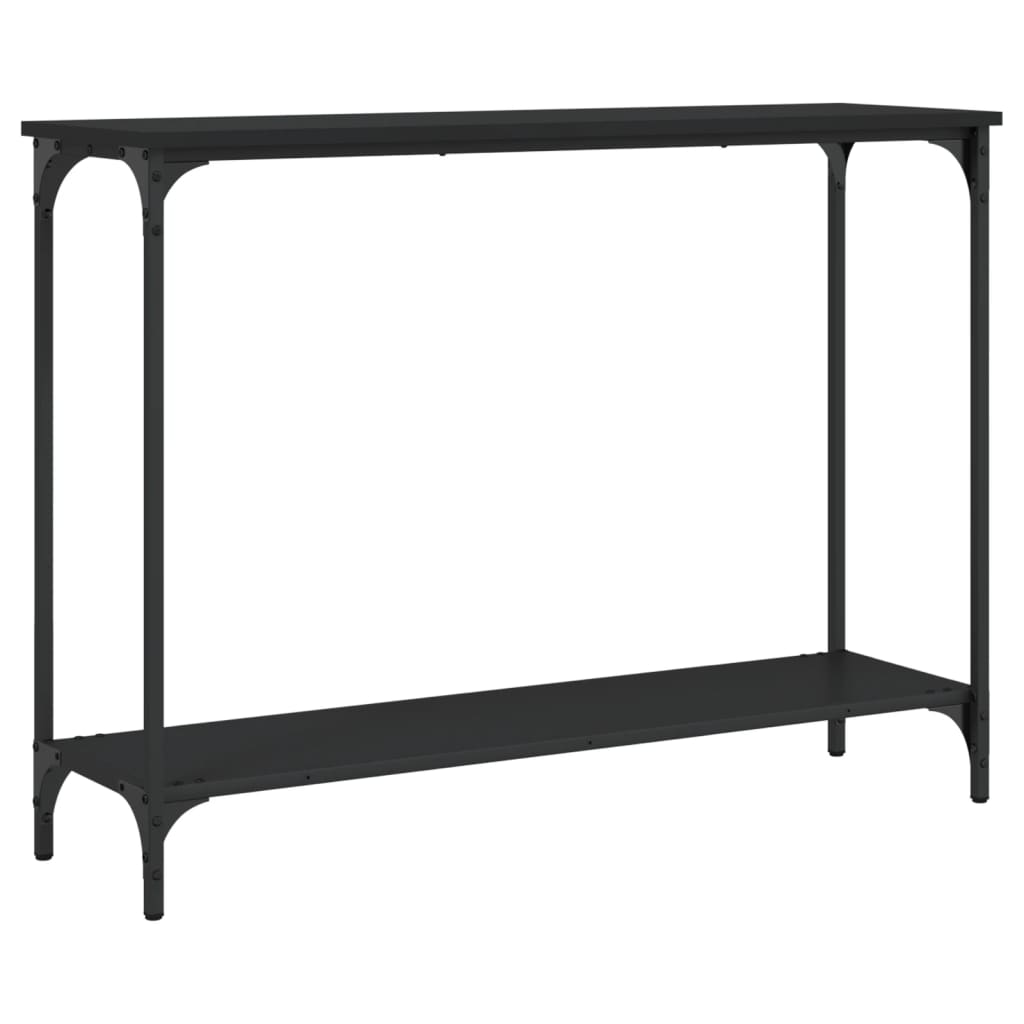 Console Table Black Engineered wood, Metal Standard