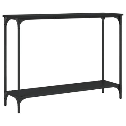 Console Table Black Engineered wood, Metal Standard