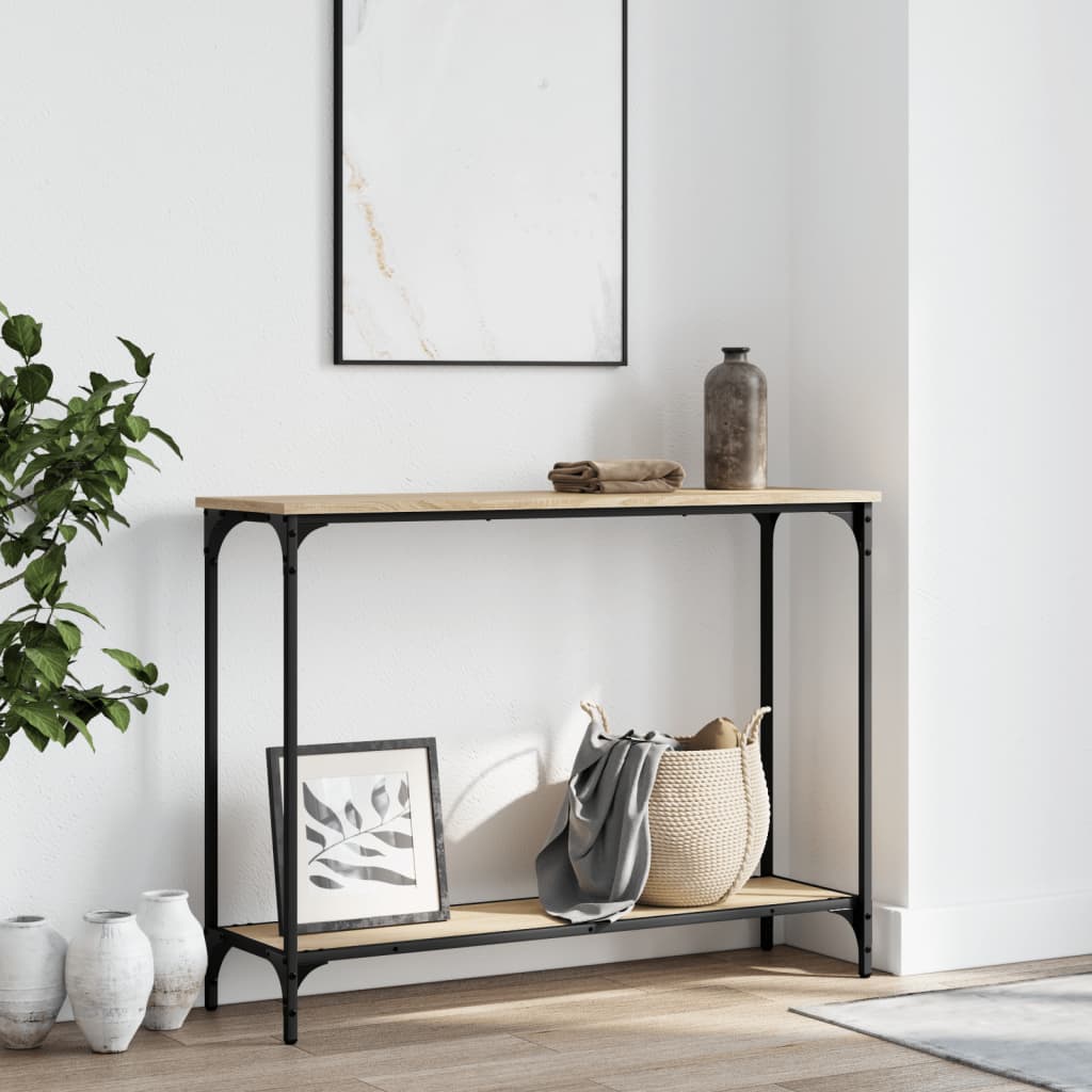 Console Table | Sonoma oak | Engineered wood, metal | 101x30.5x75 cm