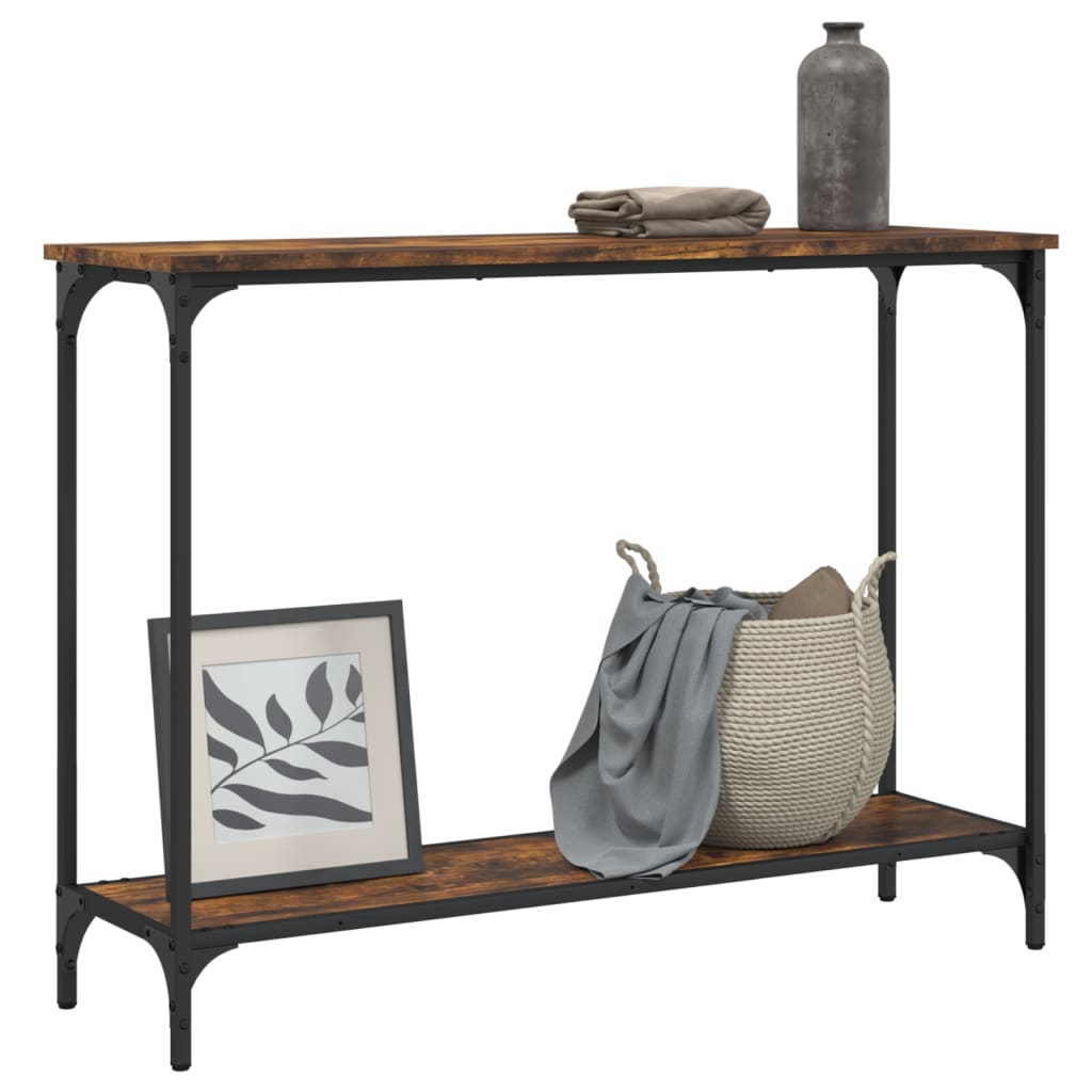 Console Table Smoked Oak 101x30.5x75 cm Engineered Wood
