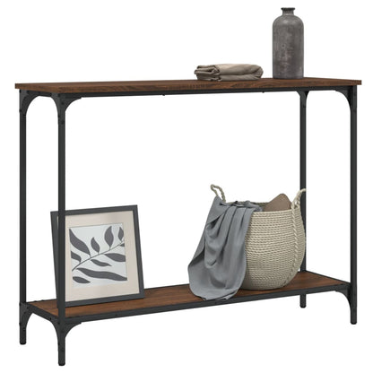 Console Table | Brown oak | Engineered wood, metal | Medium