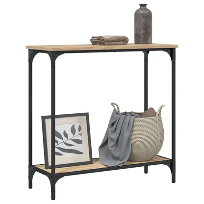 Console Table | Sonoma Oak | Engineered Wood and Metal | Medium