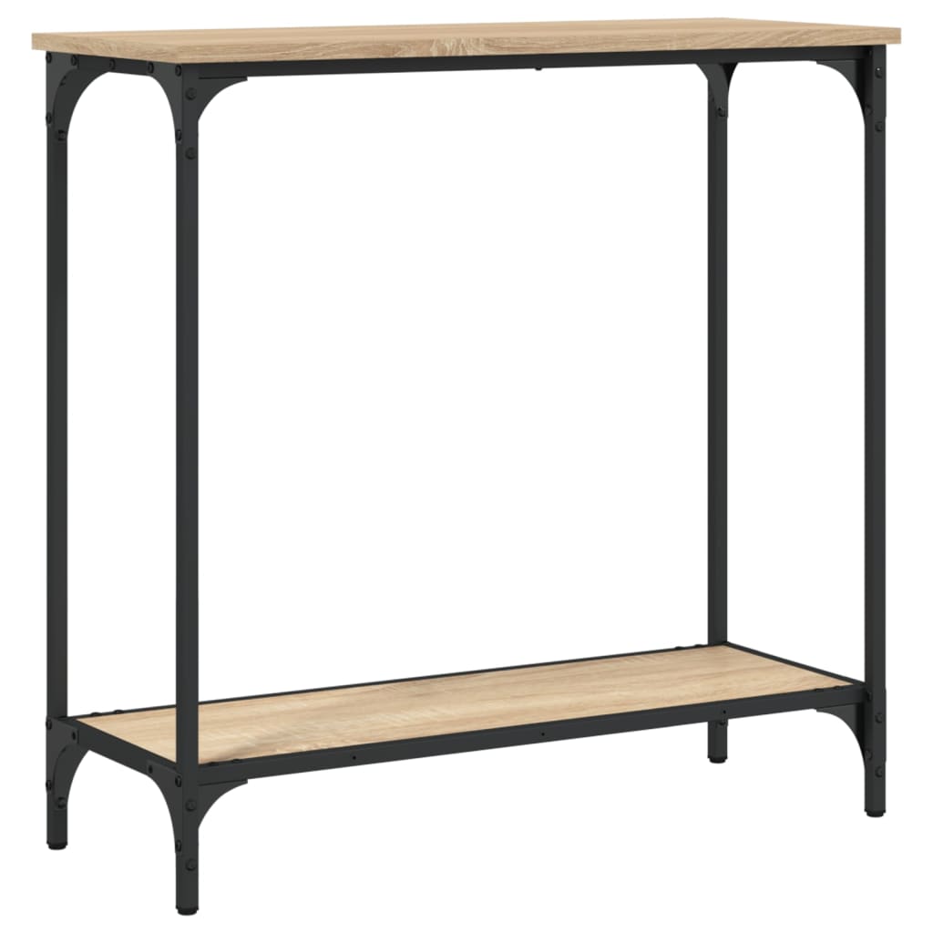 Console Table | Sonoma Oak | Engineered Wood and Metal | Medium