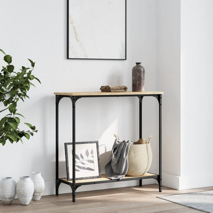 Console Table | Sonoma Oak | Engineered Wood and Metal | Medium