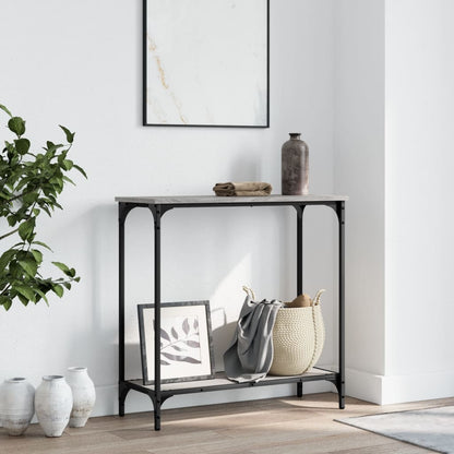 Console Table | Grey sonoma | Engineered wood, metal | 75x30.5x75 cm