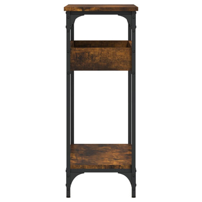 Console Table with Shelf Smoked Oak 75x29x75cm Engineered Wood