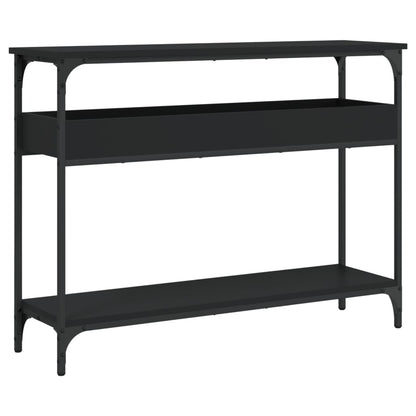Console Table with Shelf Black 39.4"x11.4"x29.5" Engineered Wood