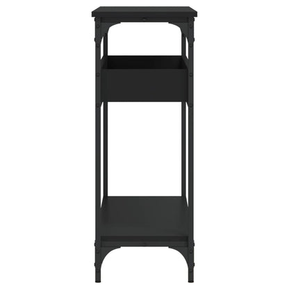 Console Table with Shelf Black 39.4"x11.4"x29.5" Engineered Wood