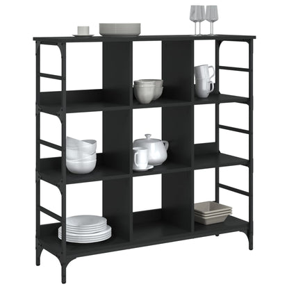 vidaXL Sideboard Black Engineered wood, metal Large Adjustable Feet
