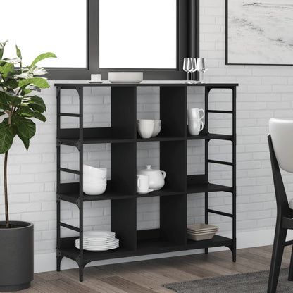 vidaXL Sideboard Black Engineered wood, metal Large Adjustable Feet