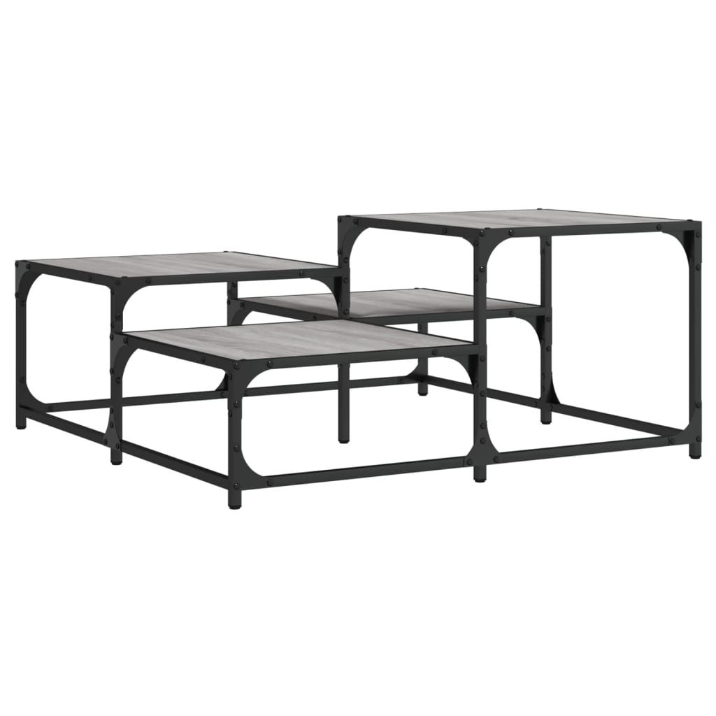 Coffee Table Grey Sonoma 87.5x87.5x40 cm Engineered Wood