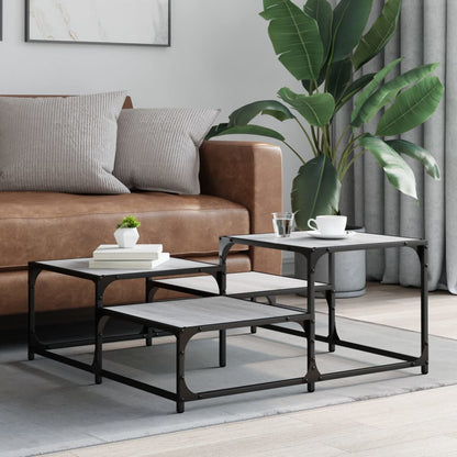 Coffee Table Grey Sonoma 87.5x87.5x40 cm Engineered Wood
