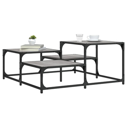 Coffee Table Grey Sonoma 87.5x87.5x40 cm Engineered Wood