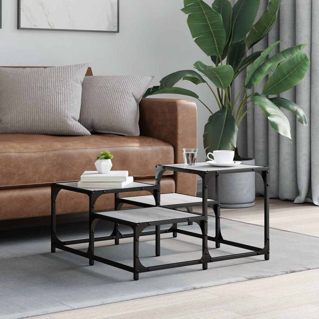 Coffee Table Grey Sonoma 68x68x40 cm Engineered Wood