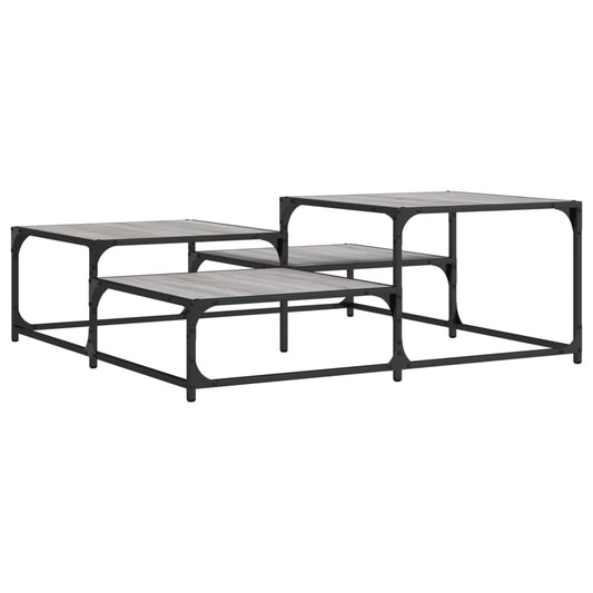 Coffee Table Grey Sonoma 107x107x40 cm Engineered Wood