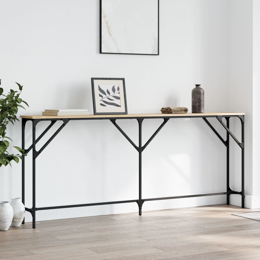 Console Table | Sonoma oak | Engineered wood | Large | Adjustable Feet