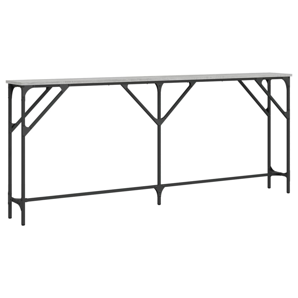 Console Table Grey Sonoma 180x23x75 cm Engineered Wood