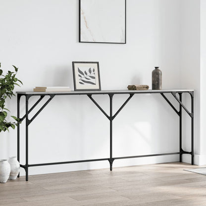 Console Table Grey Sonoma 180x23x75 cm Engineered Wood