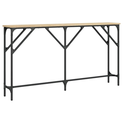 Console Table | Sonoma Oak | Engineered Wood, Metal | 140 x 23 x 75 cm