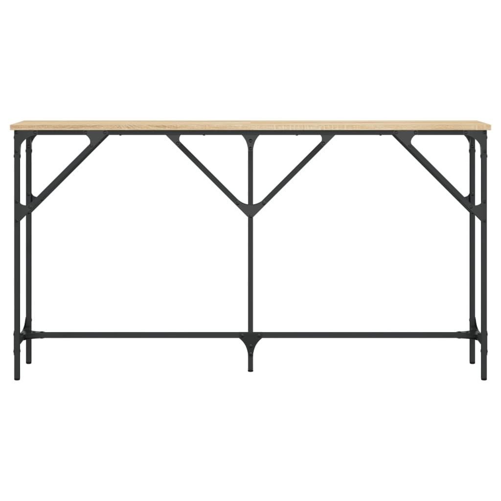 Console Table | Sonoma Oak | Engineered Wood, Metal | 140 x 23 x 75 cm