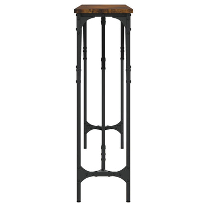 Console Table Smoked Oak 140x23x75 cm Engineered Wood