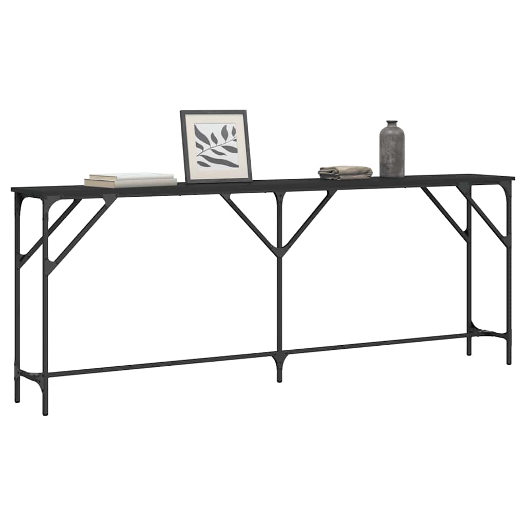Console Table | Black | Engineered wood | 200x29x75 cm