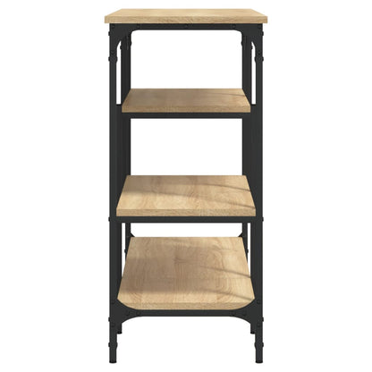 Console Table with Shelves Sonoma Oak 100x35x75 cm