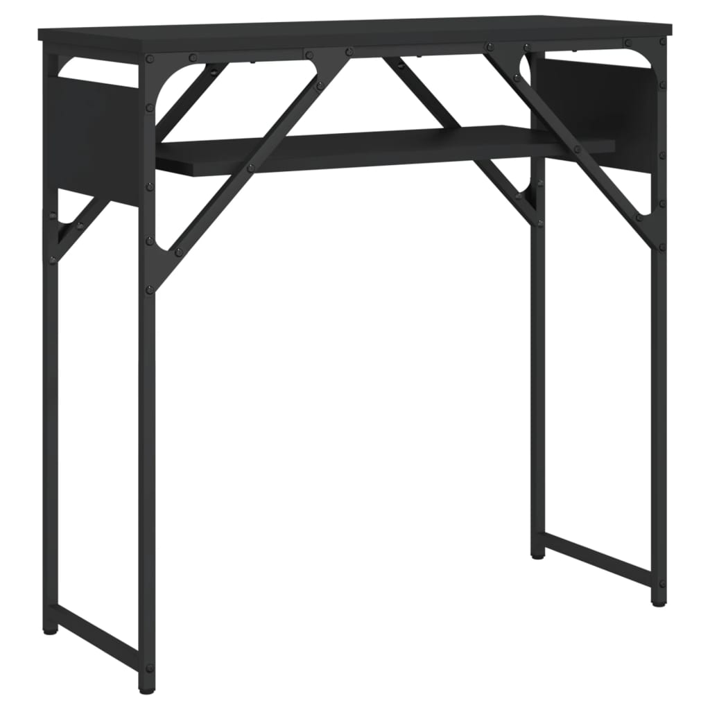 Console Table with Shelf Black 29.5"x11.8"x29.5" Engineered Wood