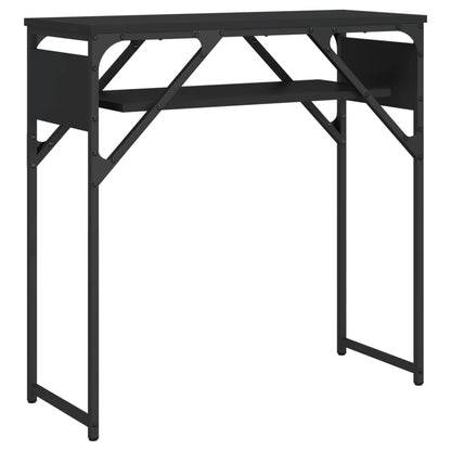 Console Table with Shelf Black 29.5"x11.8"x29.5" Engineered Wood