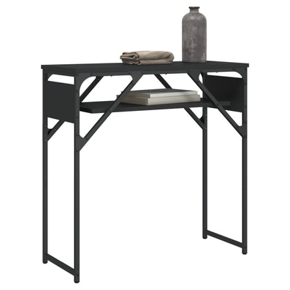 Console Table with Shelf Black 29.5"x11.8"x29.5" Engineered Wood