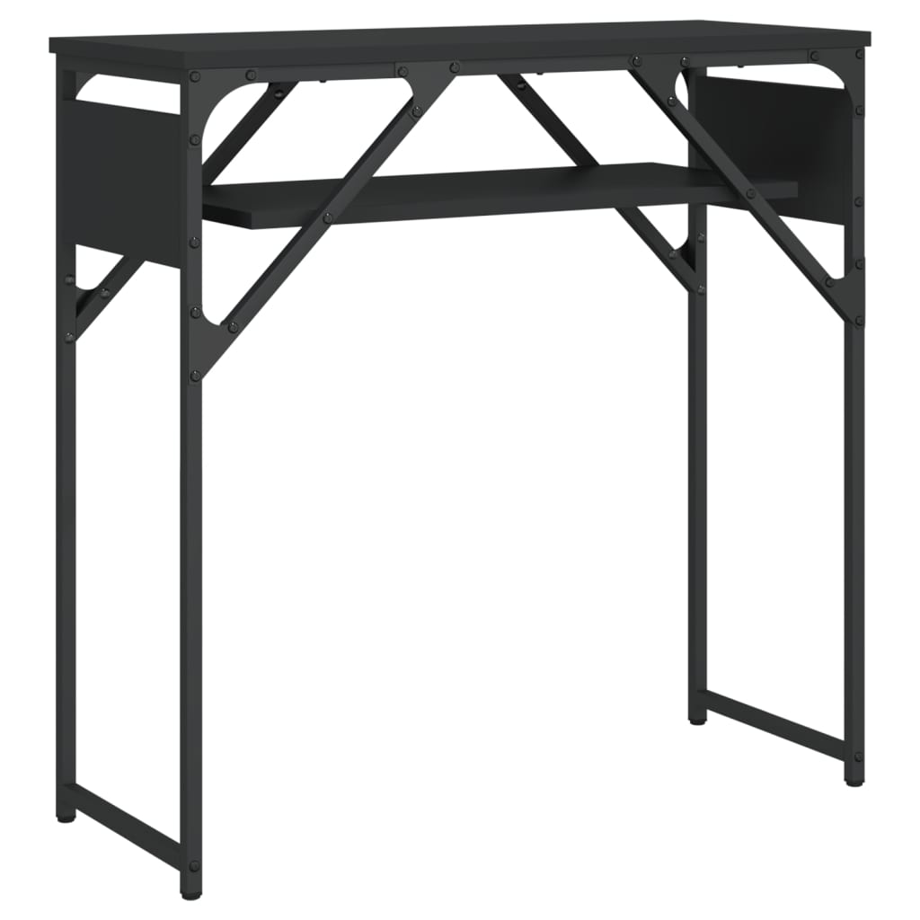 Console Table with Shelf Black 29.5"x11.8"x29.5" Engineered Wood