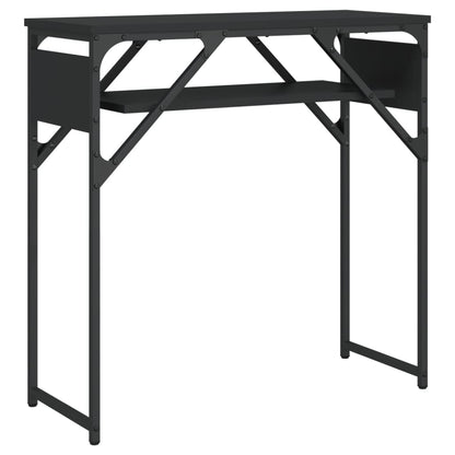 Console Table with Shelf Black 29.5"x11.8"x29.5" Engineered Wood